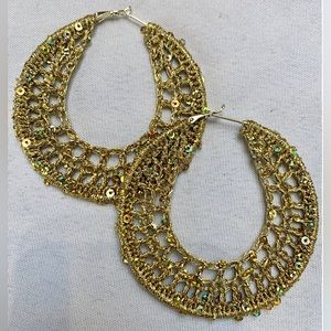 Handmade Crochet Earrings with Sequins